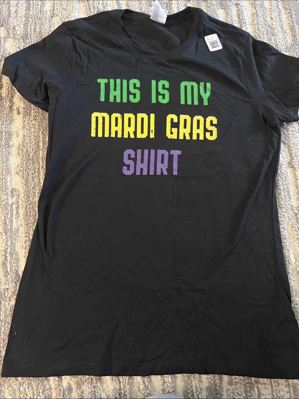 Black "This Is My Mardi Gras Shirt" Tee